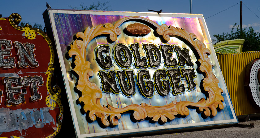 Golden Nugget Sign Neon Boneyard, Las Vegas