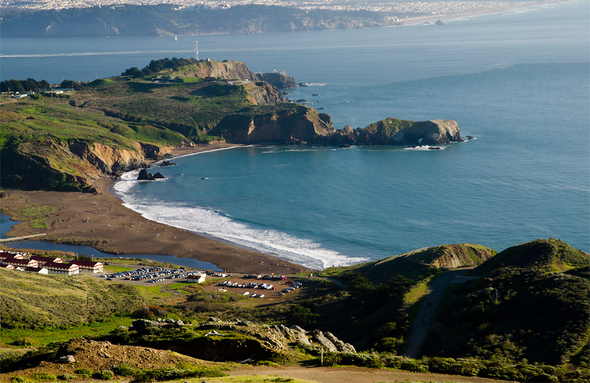 Rodeo Beach, viewed from above