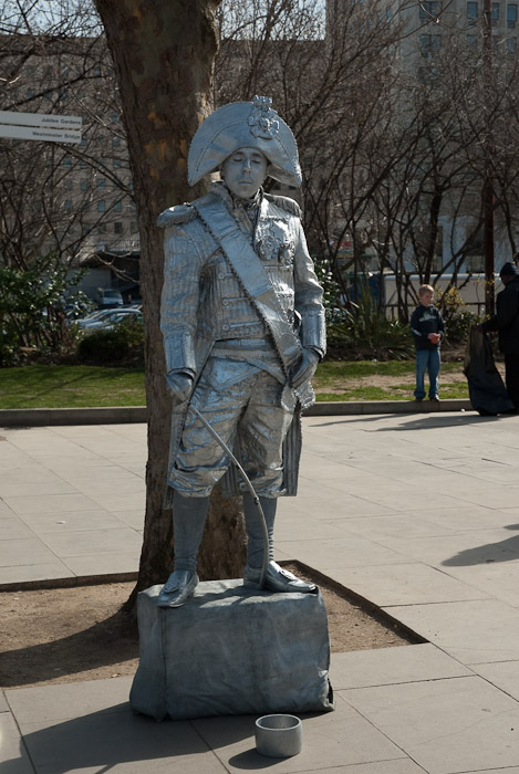 Performer on the East Bank of the Thames