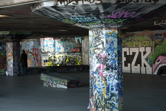 Graffiti on the banks of the Thames