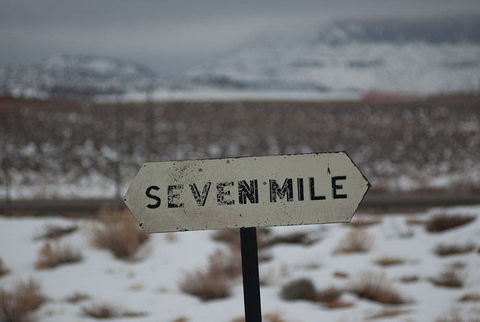 Seven Mile train sign