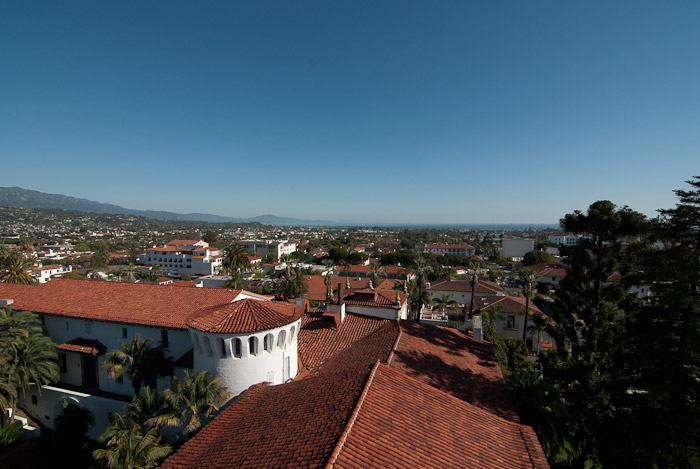 View from top of Santa Barbara Courthouse