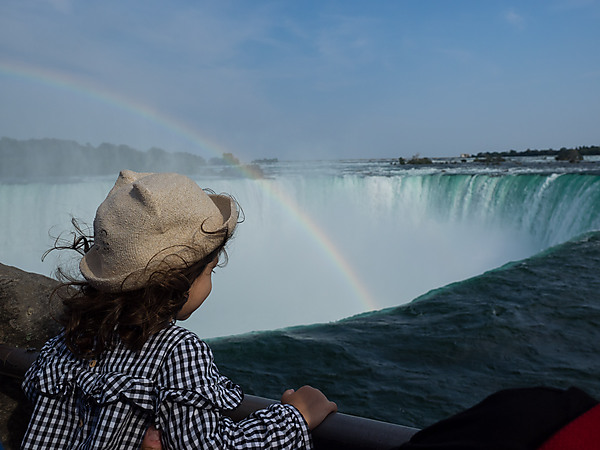 Girl Looks Over Niagara Falls