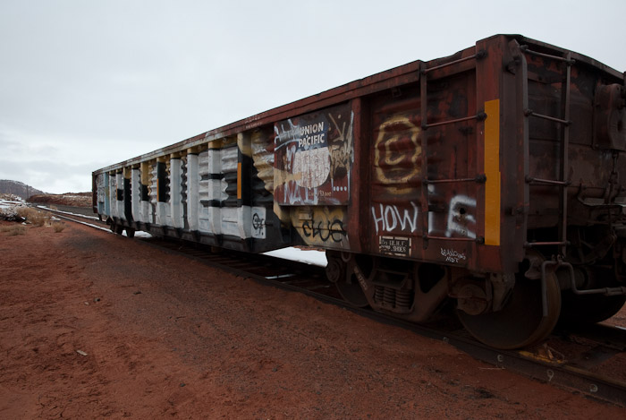 Graffitied Train Car