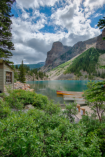 Canoes on Lake Morraine