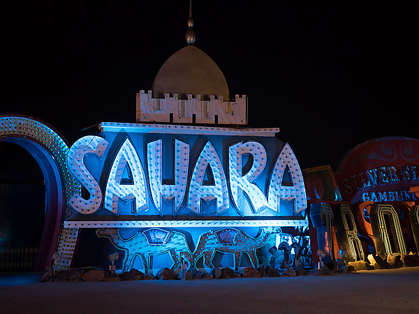 Sahara Sign at Night