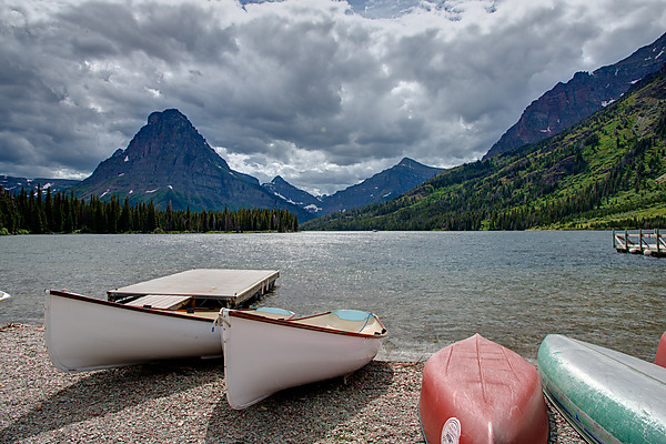 Boats at Two Medicine Lake