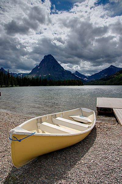 Boat at Two Medicine Lake