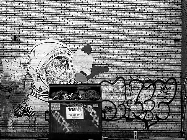 Chimp Astronaut Graffiti