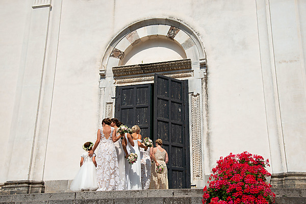 Bridesmaids Entering Ravello Cathedral