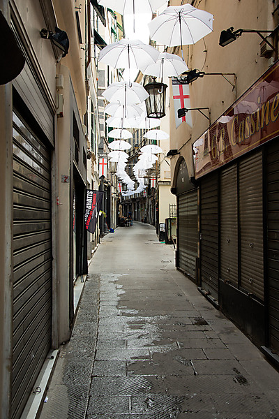 Street with Umbrellas