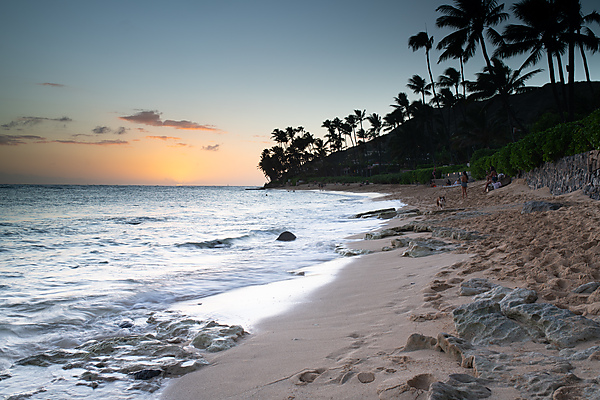 Kaalawai Beach at Sunset