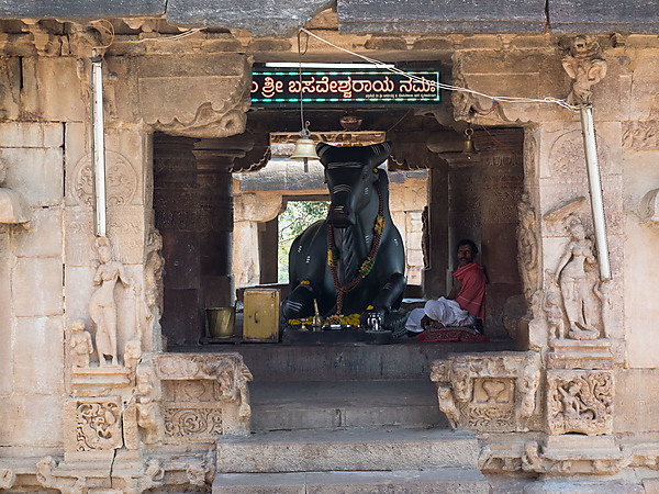 Modern Nandi inside Temple
