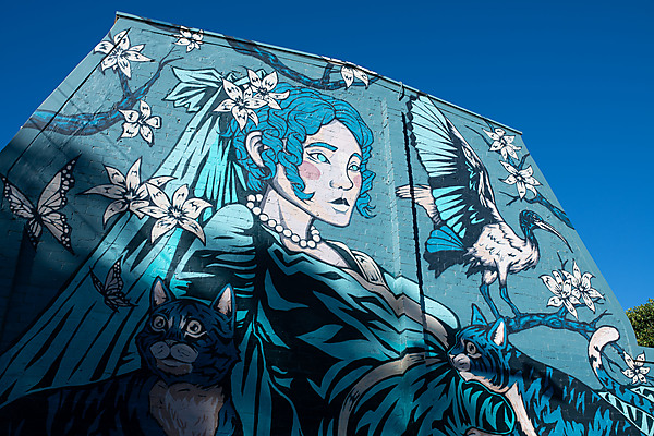 Woman & Cats Mural