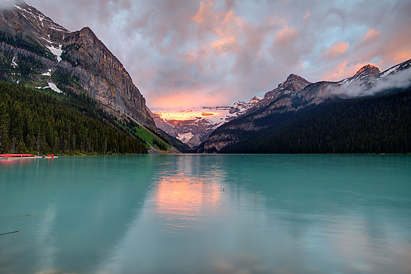 Sunrise over Lake Louise