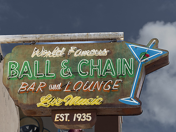 Ball & Chain Bar Sign