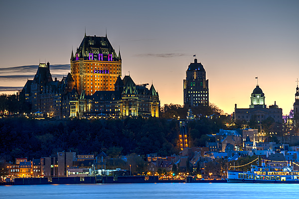 Fairmont Le Château Frontenac from across the Saint Lawrence River
