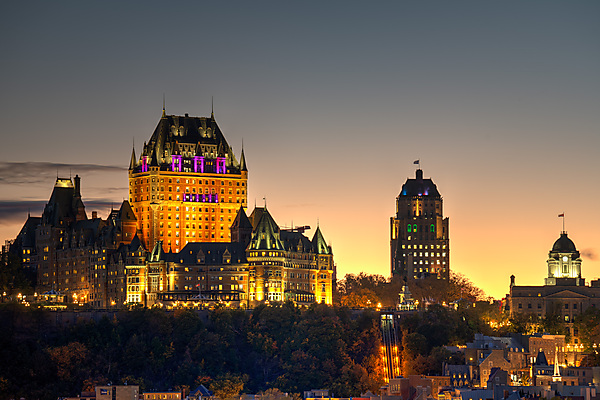 Fairmont Le Château Frontenac from across the Saint Lawrence River