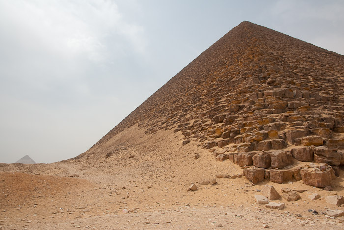 Red Pyramid with the Bent Pyramid in the background at Dahshur