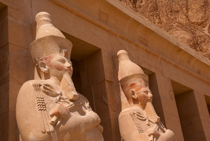 Statues at Deir el-Bahri