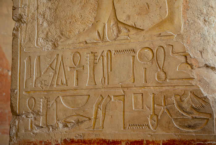 Hieroglyphs at Deir el-Bahri