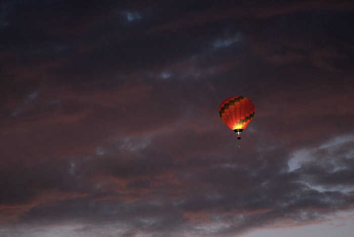 Against the clouds