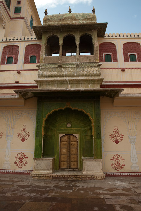 green doorway, Pritam Niwas Chowk in City Palace