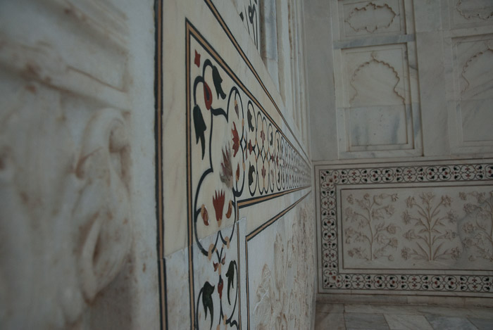 detail of exterior inlay, Taj Mahal