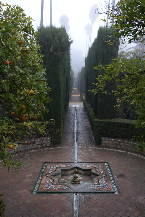 Fountain in the Gardens, Alcázar of Seville