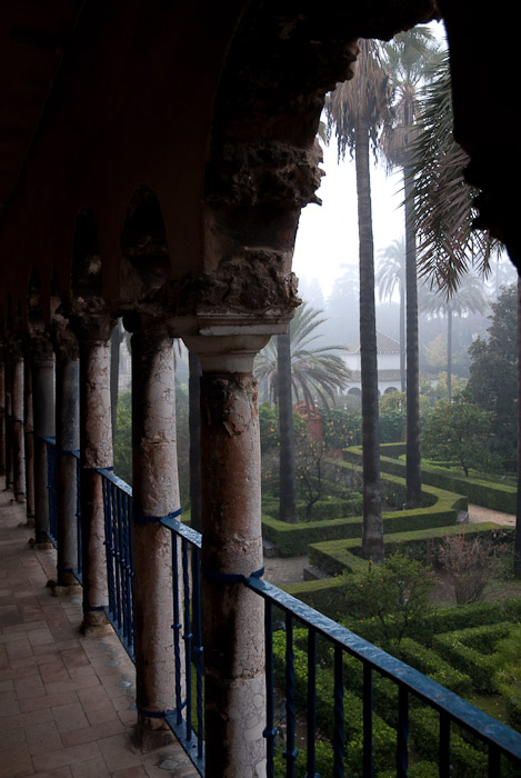 Gardens from the overlook, Alcázar of Seville