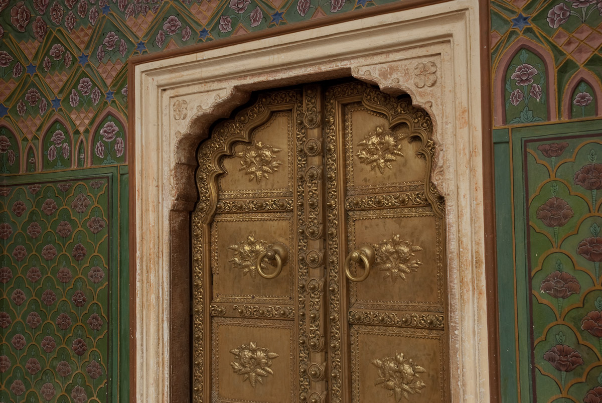 Decorated doorway, Pritam Niwas Chowk in City Palace, Jaipur