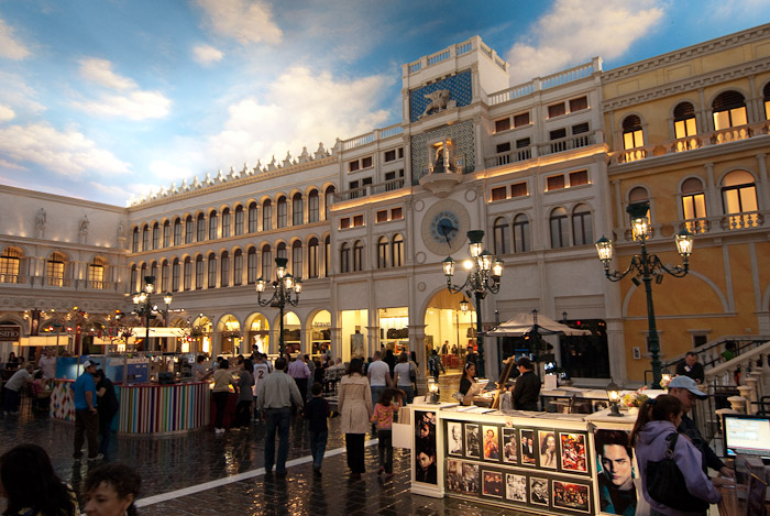 Faux St Mark's Square at the Venetian