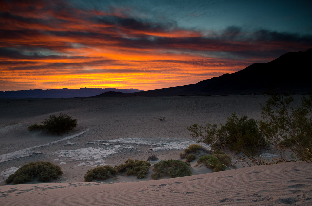 Sunrise over Mesquite Dunes