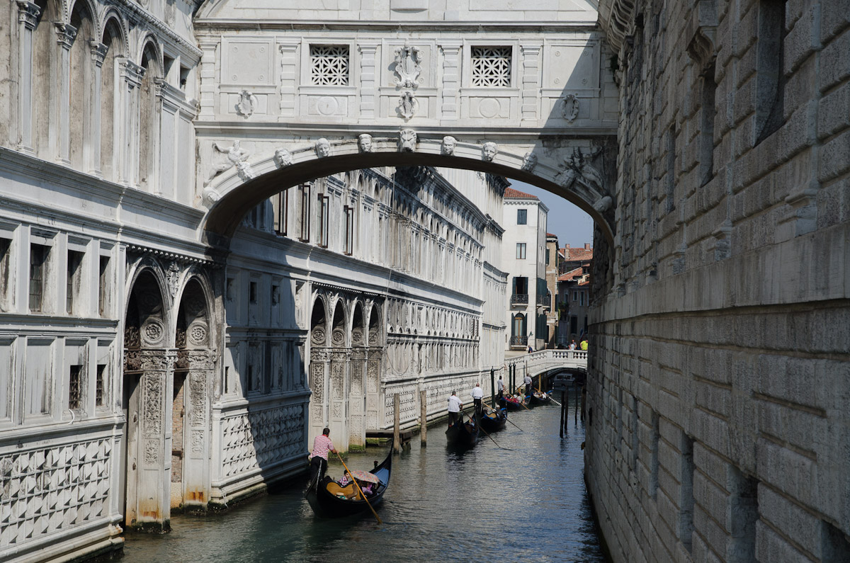 Gondolas on the Venice Canal