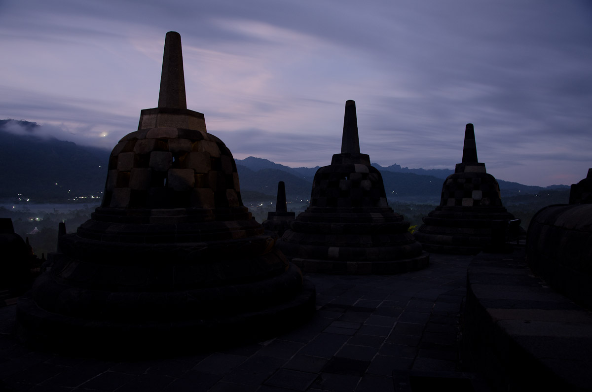 First Light over Borobudur