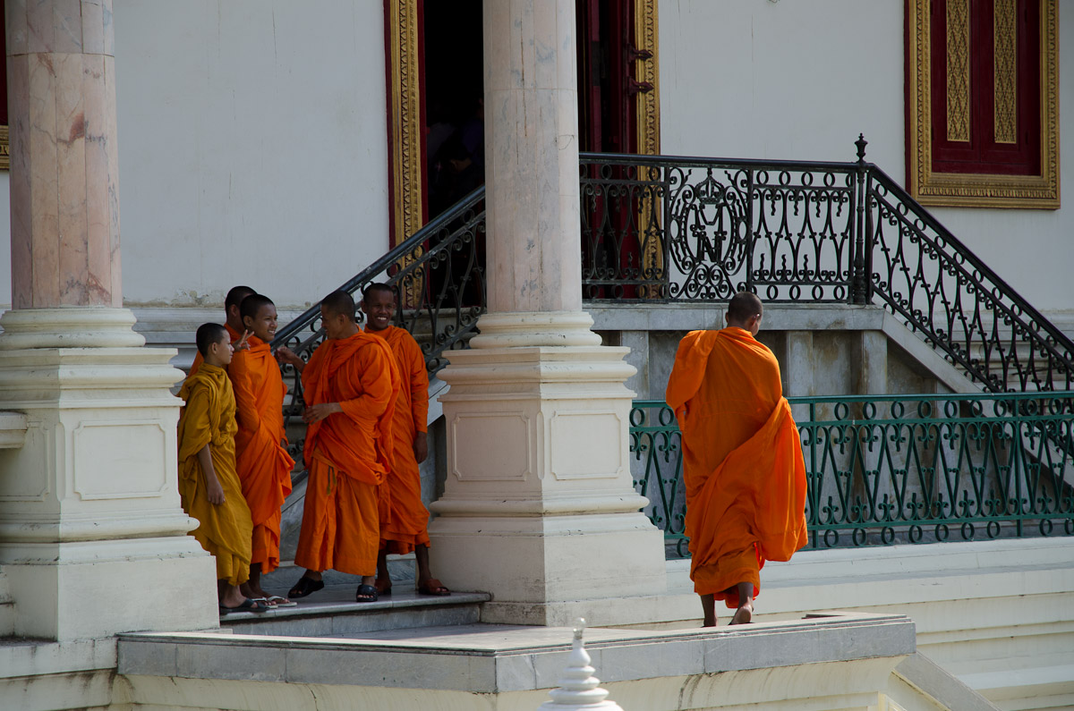 Monks outside the Silver Pagoda